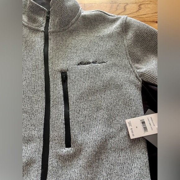 Eddie Bauer Performance Jacket Gray and Black Knit Fleece - NWT - Picture 2 of 13